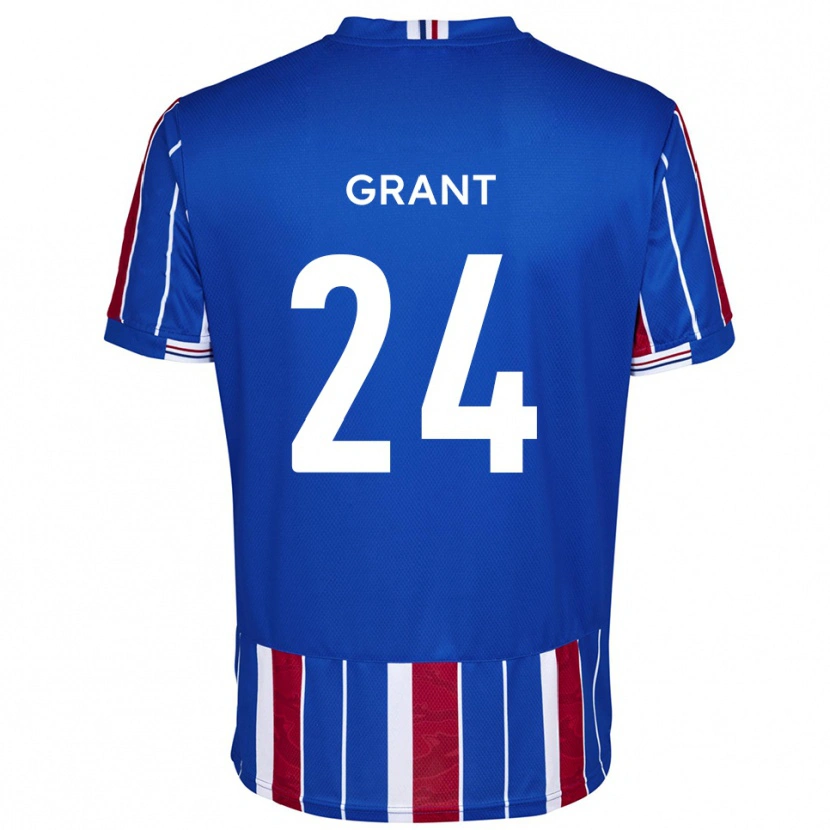 Danxen Uomo Maglia Josh Grant #24 Blu Rosso Bianco Kit Gara Home 2025/26 Maglietta
