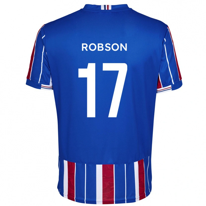 Danxen Uomo Maglia Ethan Robson #17 Blu Rosso Bianco Kit Gara Home 2025/26 Maglietta