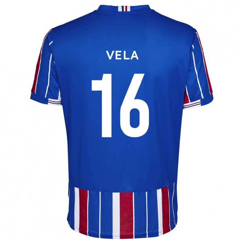 Danxen Uomo Maglia Josh Vela #16 Blu Rosso Bianco Kit Gara Home 2025/26 Maglietta
