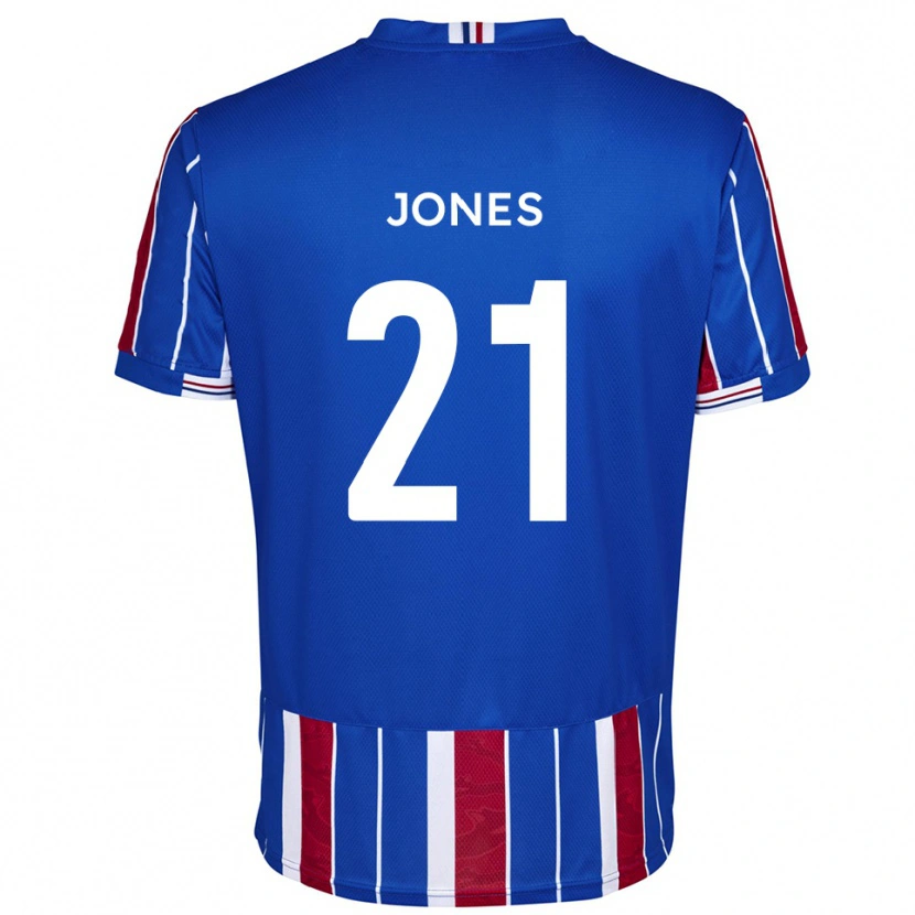 Danxen Uomo Maglia Jordan Jones #21 Blu Rosso Bianco Kit Gara Home 2025/26 Maglietta