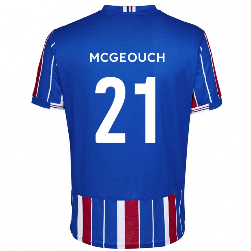 Danxen Uomo Maglia Dylan Mcgeouch #21 Blu Rosso Bianco Kit Gara Home 2025/26 Maglietta