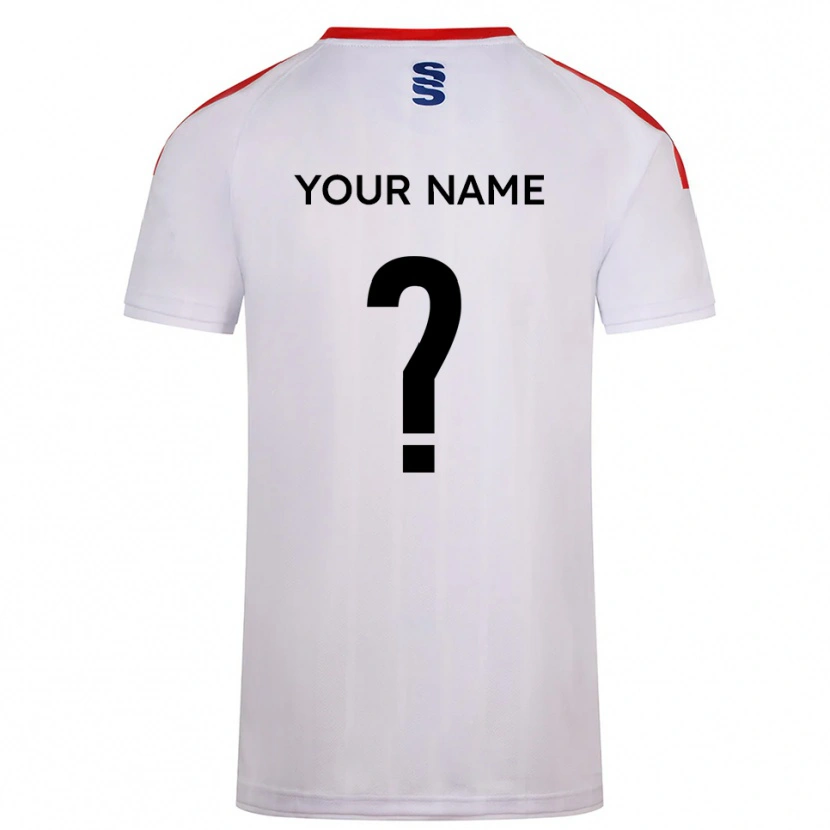 Danxen Uomo Maglia Il Tuo Nome #0 Bianco Blu Marino Kit Gara Home 2025/26 Maglietta