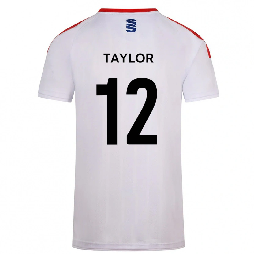 Danxen Uomo Maglia Max Taylor #12 Bianco Blu Marino Kit Gara Home 2025/26 Maglietta