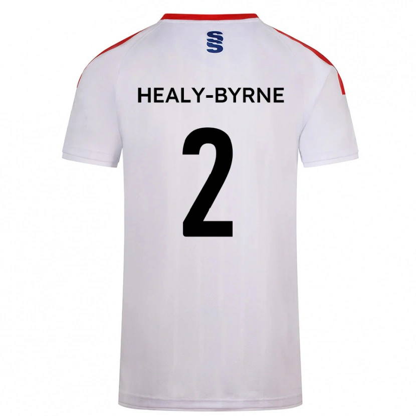 Danxen Uomo Maglia Alex Healy-Byrne #2 Bianco Blu Marino Kit Gara Home 2025/26 Maglietta