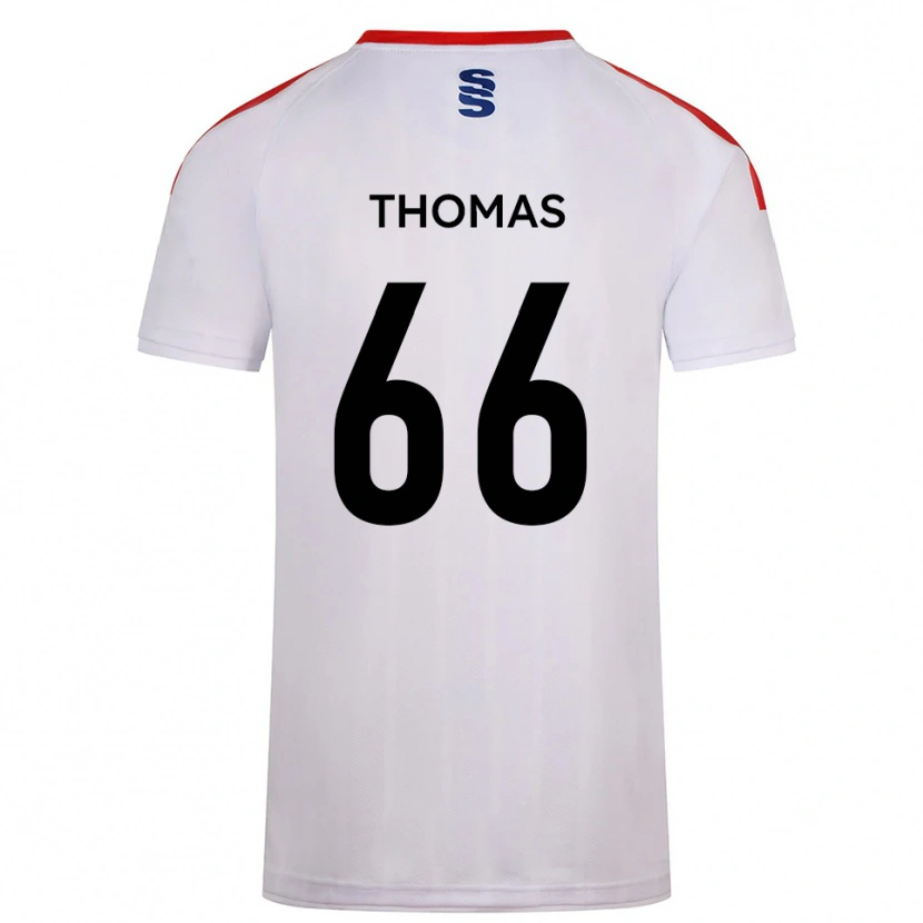 Danxen Uomo Maglia Luca Thomas #66 Bianco Blu Marino Kit Gara Home 2025/26 Maglietta