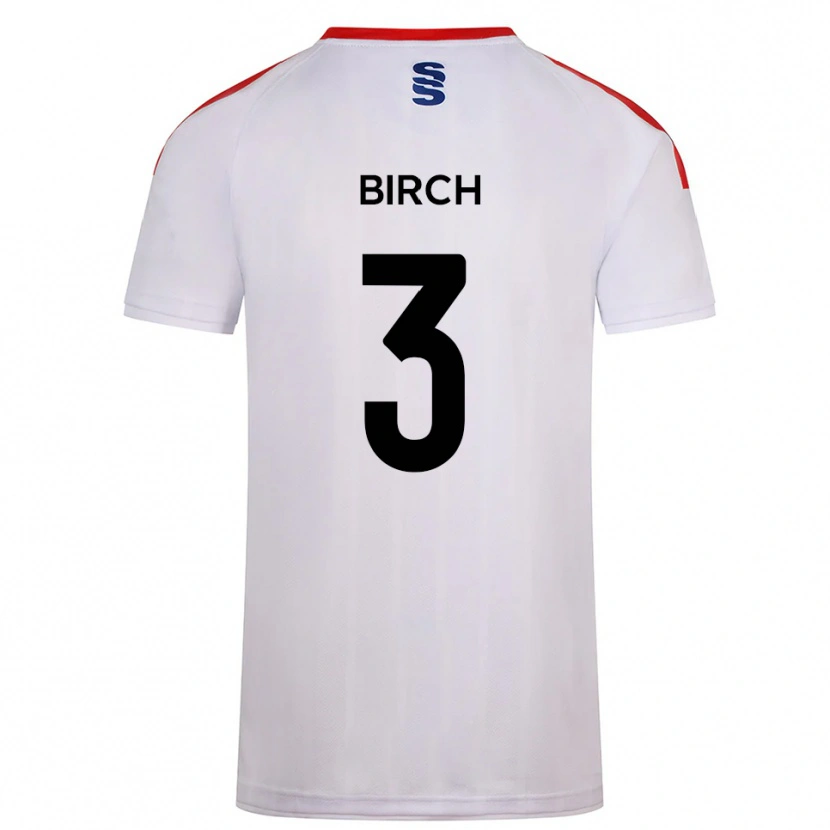 Danxen Uomo Maglia Sam Birch #3 Bianco Blu Marino Kit Gara Home 2025/26 Maglietta