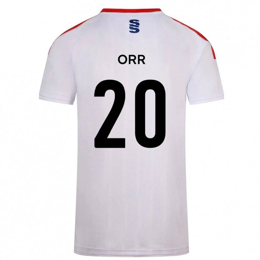 Danxen Uomo Maglia Oliver Orr #20 Bianco Blu Marino Kit Gara Home 2025/26 Maglietta
