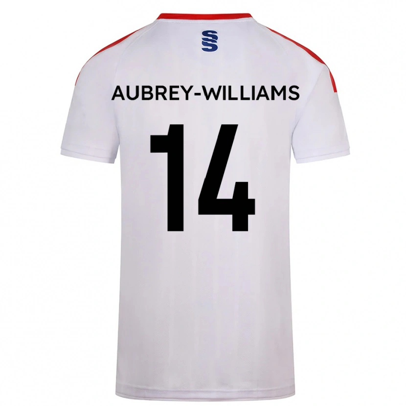 Danxen Uomo Maglia Harrison Aubrey-Williams #14 Bianco Blu Marino Kit Gara Home 2025/26 Maglietta