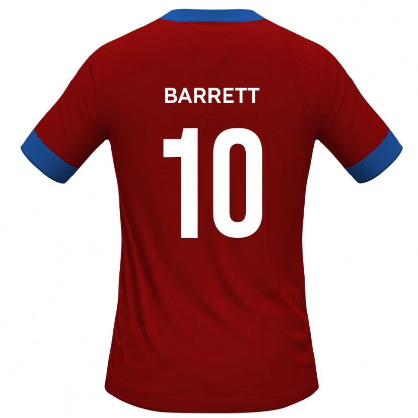 Danxen Uomo Maglia Josh Barrett #10 Rosso Blu Kit Gara Home 2025/26 Maglietta