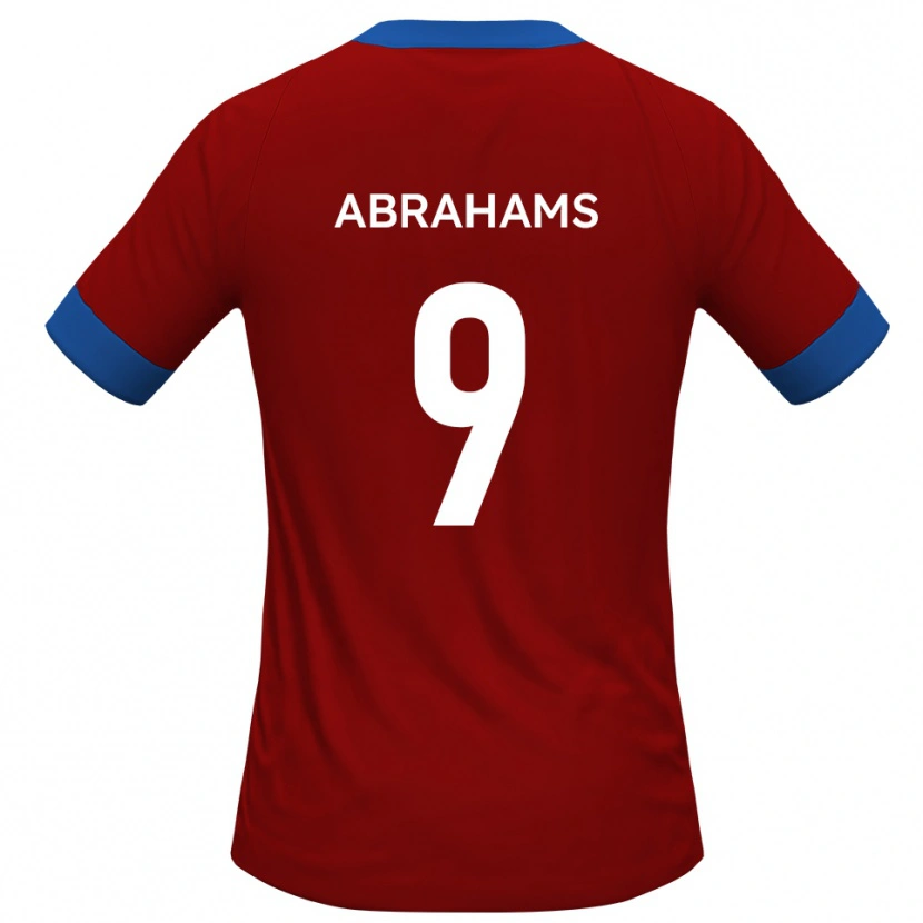 Danxen Uomo Maglia Tristan Abrahams #9 Rosso Blu Kit Gara Home 2025/26 Maglietta