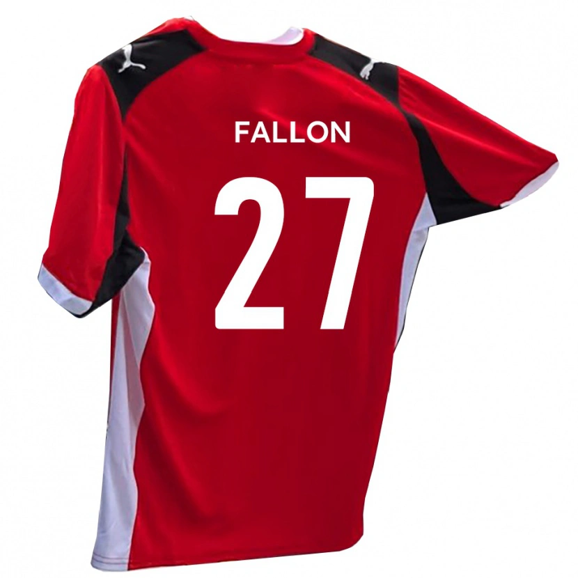 Danxen Uomo Maglia Louie Fallon #27 Rosso Bianco Kit Gara Home 2025/26 Maglietta