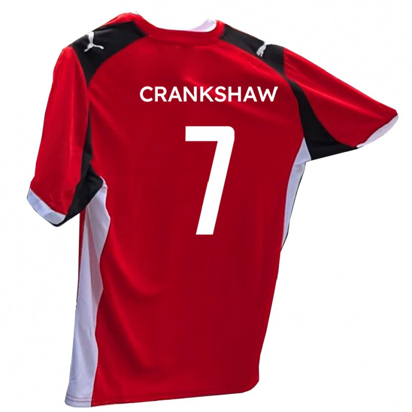 Danxen Uomo Maglia Ollie Crankshaw #7 Rosso Bianco Kit Gara Home 2025/26 Maglietta
