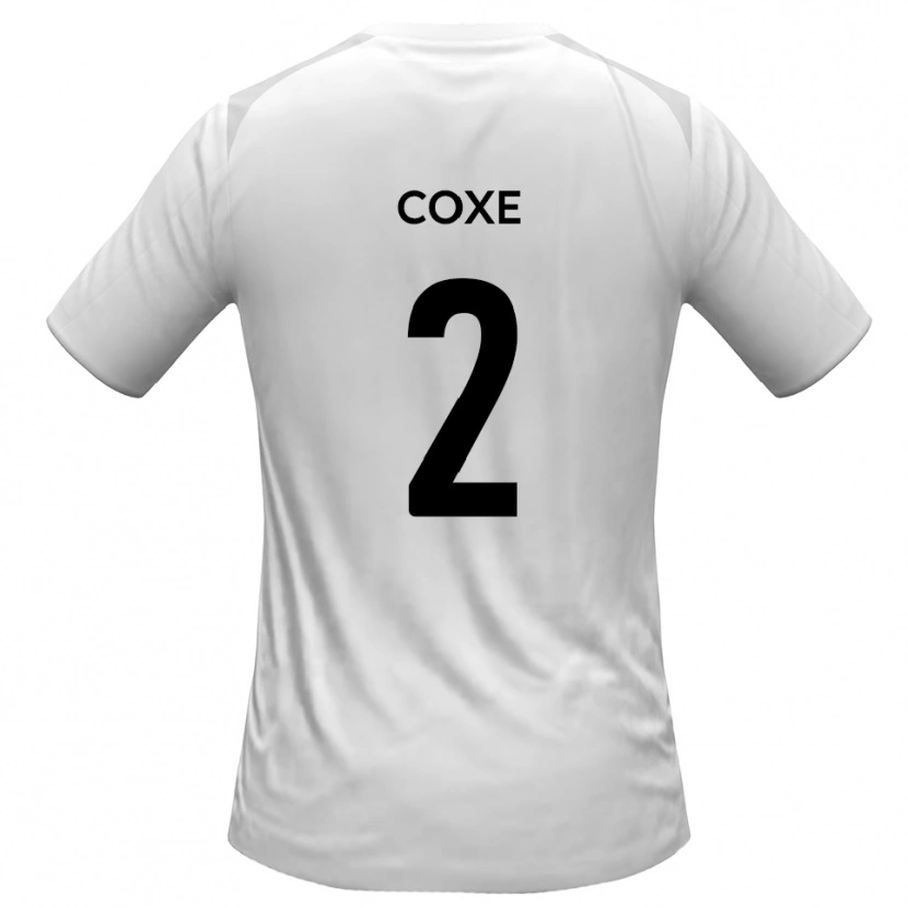 Danxen Uomo Maglia Cameron Coxe #2 Bianco Grigio Kit Gara Home 2025/26 Maglietta