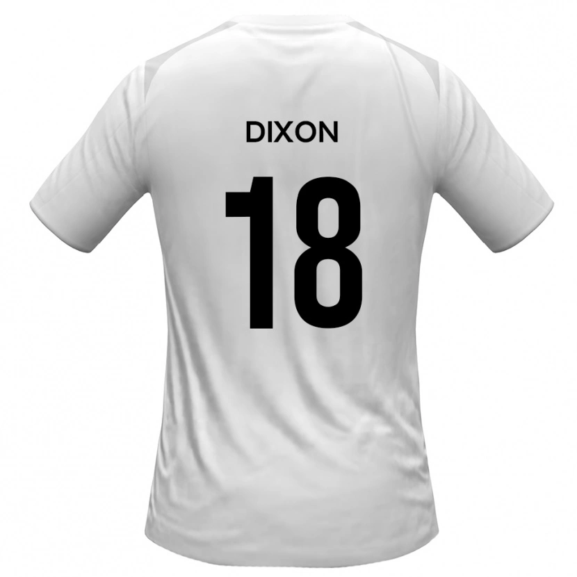 Danxen Uomo Maglia Junior Dixon #18 Bianco Grigio Kit Gara Home 2025/26 Maglietta