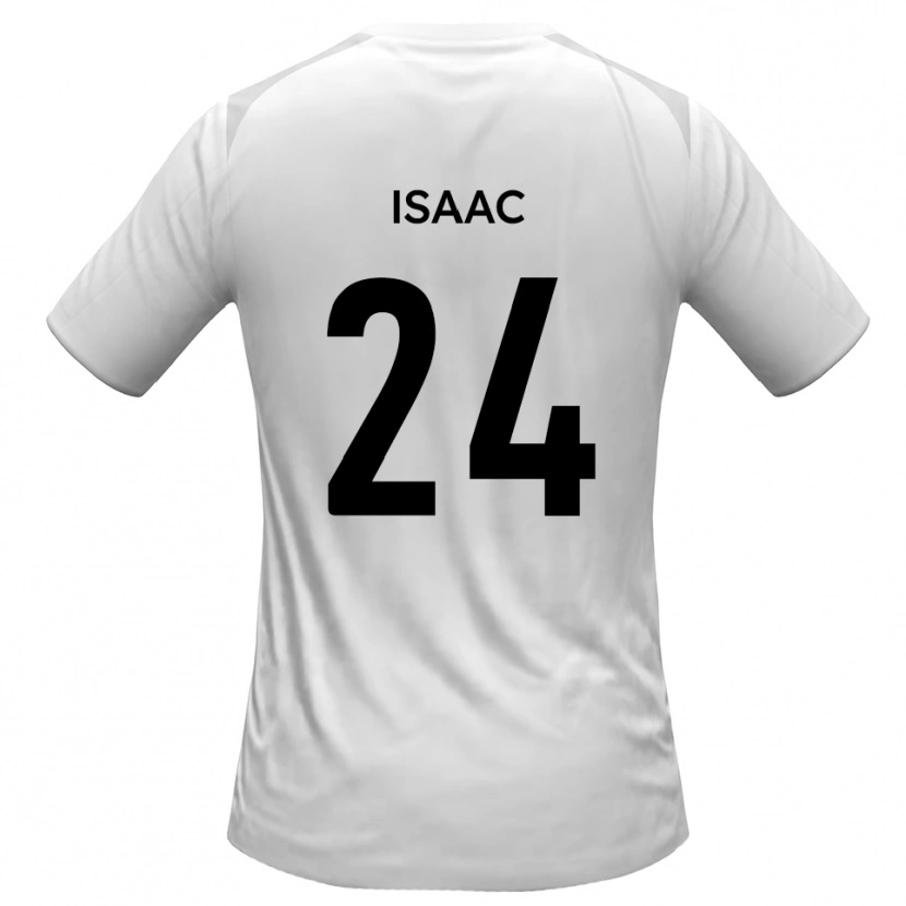 Danxen Uomo Maglia Daniel Isaac #24 Bianco Grigio Kit Gara Home 2025/26 Maglietta