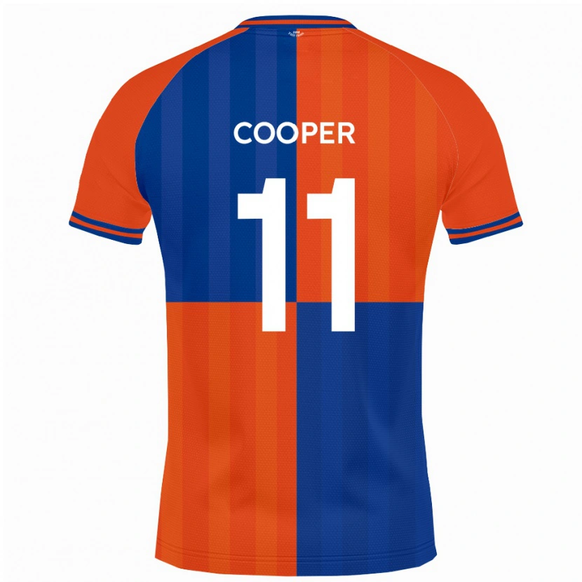 Danxen Uomo Maglia Chay Cooper #11 Arancione Blu Reale Kit Gara Home 2025/26 Maglietta