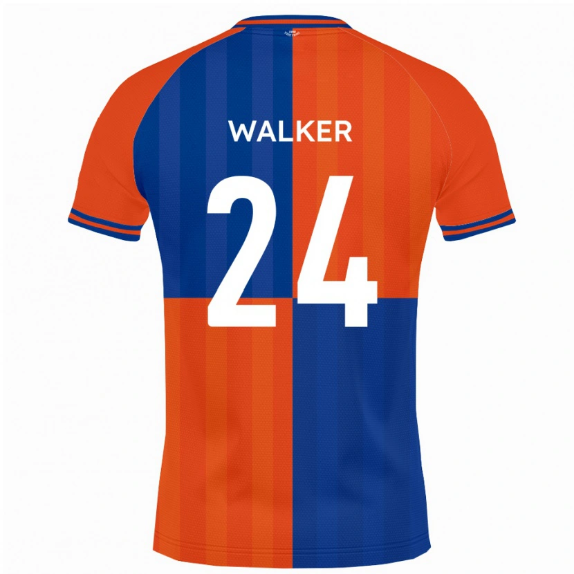 Danxen Uomo Maglia Lewis Walker #24 Arancione Blu Reale Kit Gara Home 2025/26 Maglietta