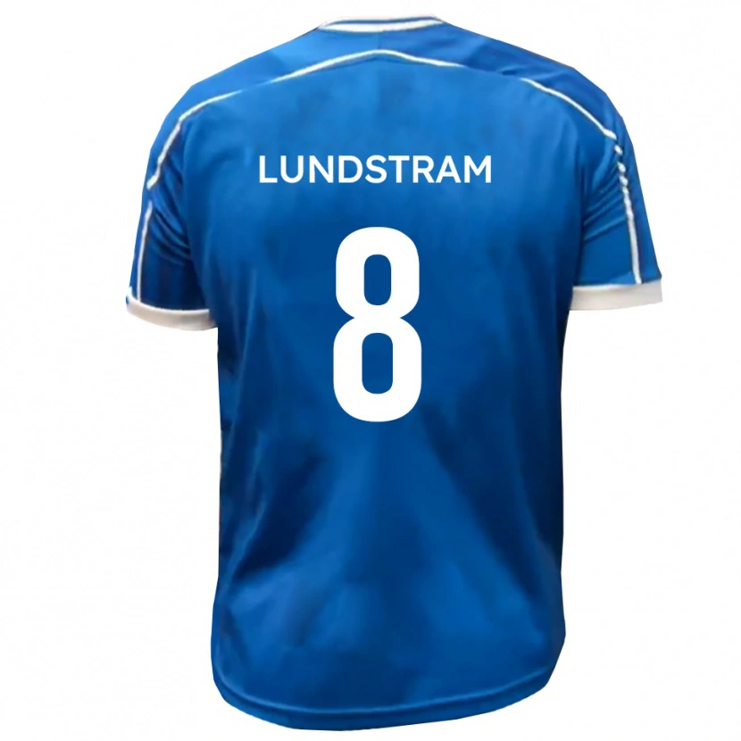 Danxen Uomo Maglia Josh Lundstram #8 Blu Bianco Kit Gara Home 2025/26 Maglietta