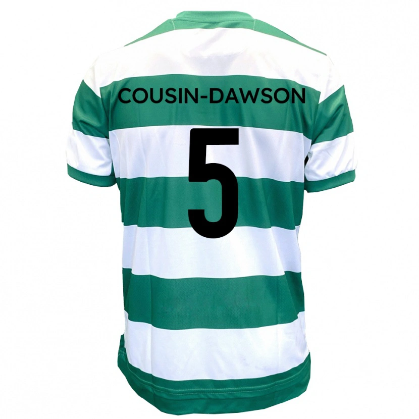 Danxen Uomo Maglia Finn Cousin-Dawson #5 Verde Bianco Kit Gara Home 2025/26 Maglietta