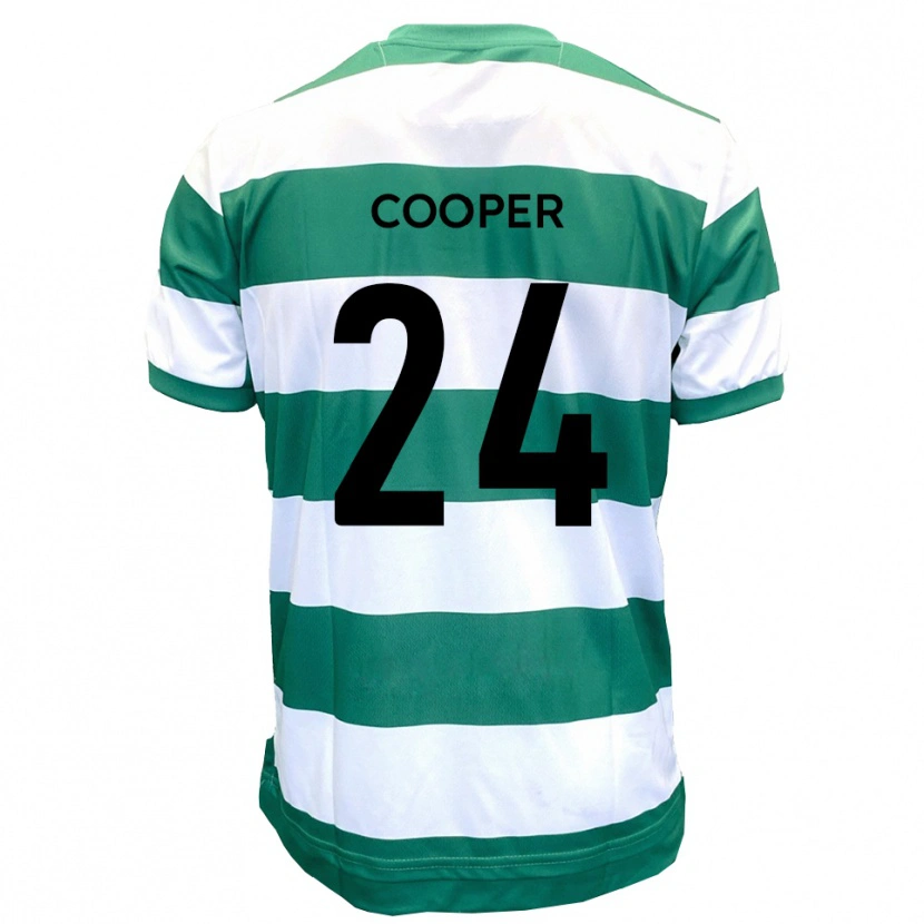 Danxen Uomo Maglia Charlie Cooper #24 Verde Bianco Kit Gara Home 2025/26 Maglietta