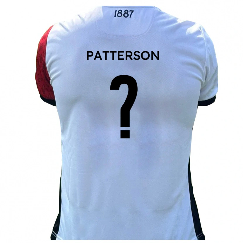 Danxen Uomo Maglia Quincy Patterson #0 Rosso Bianco Kit Gara Home 2025/26 Maglietta