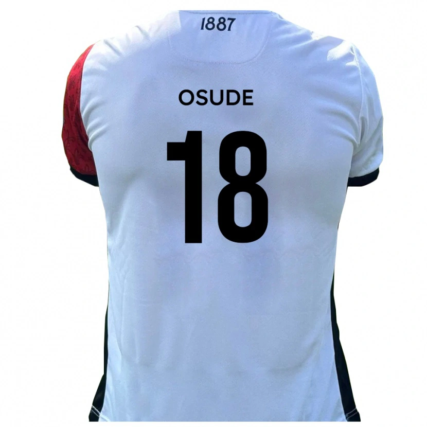 Danxen Uomo Maglia Joshua Osude #18 Rosso Bianco Kit Gara Home 2025/26 Maglietta