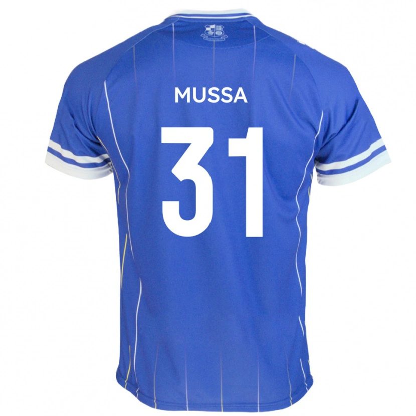 Danxen Uomo Maglia Omar Mussa #31 Blu Reale Kit Gara Home 2025/26 Maglietta