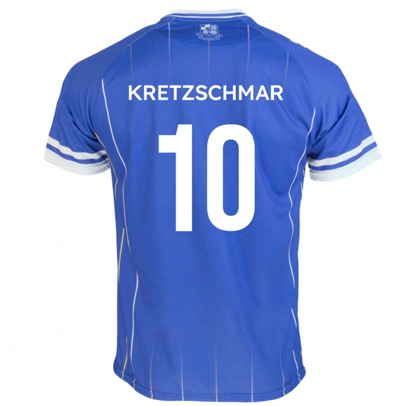 Danxen Uomo Maglia Max Kretzschmar #10 Blu Reale Kit Gara Home 2025/26 Maglietta