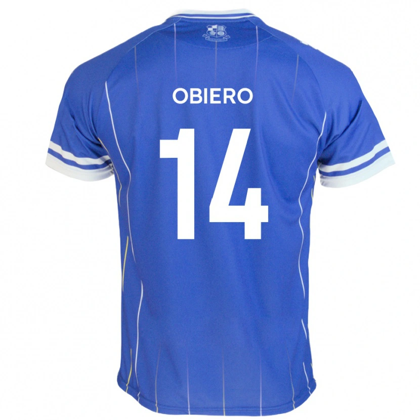 Danxen Uomo Maglia Micah Obiero #14 Blu Reale Kit Gara Home 2025/26 Maglietta