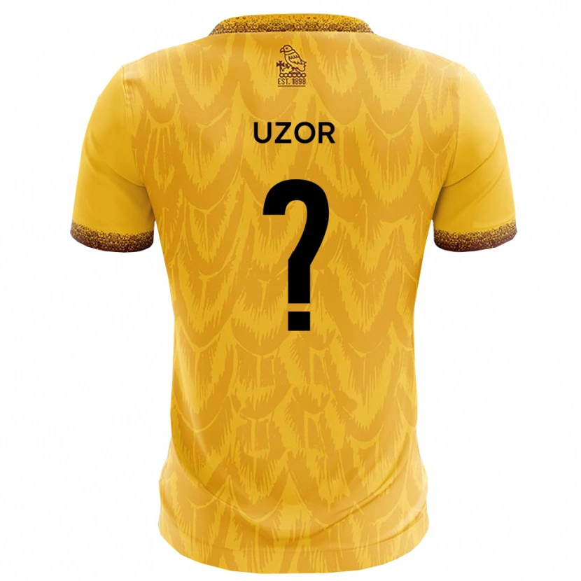 Danxen Uomo Maglia Tobe Uzor #0 Giallo Marrone Kit Gara Home 2025/26 Maglietta