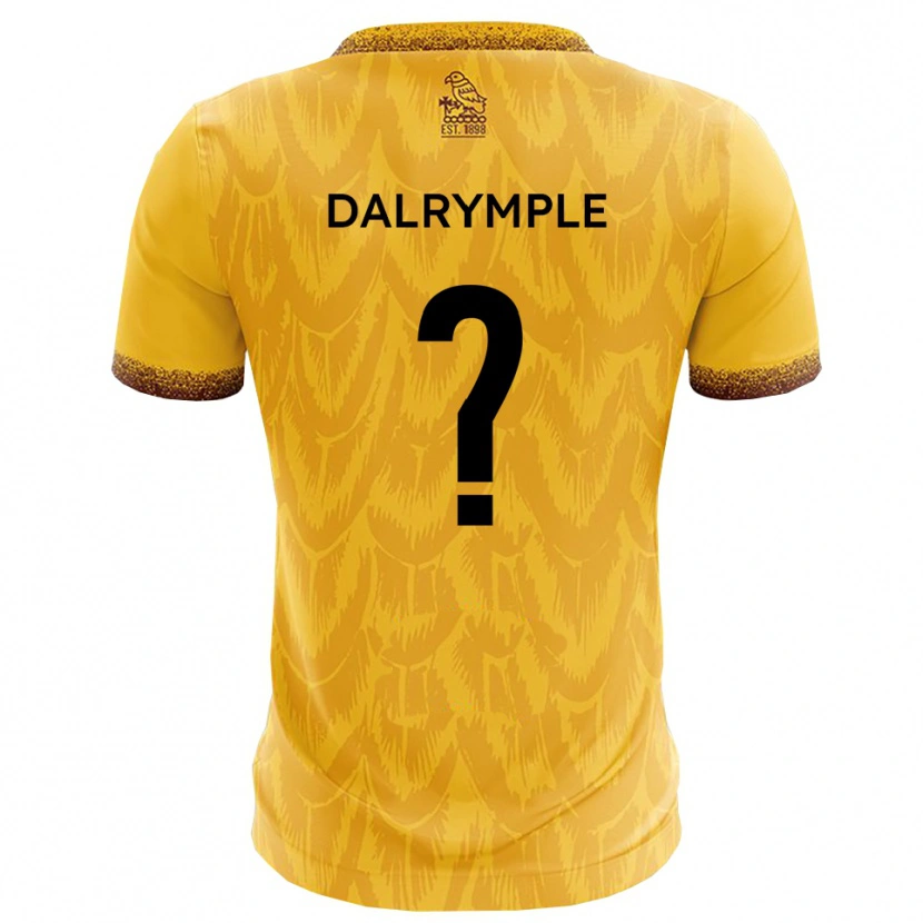 Danxen Uomo Maglia Maddison Dalrymple #0 Giallo Marrone Kit Gara Home 2025/26 Maglietta