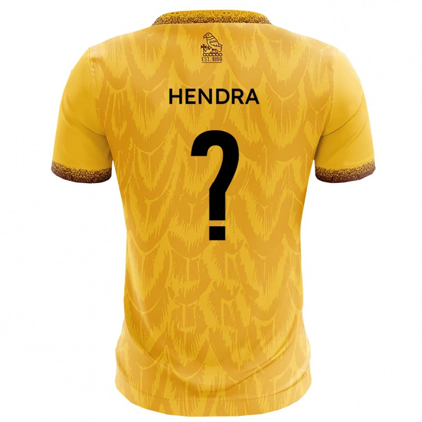 Danxen Uomo Maglia Amber Hendra #0 Giallo Marrone Kit Gara Home 2025/26 Maglietta