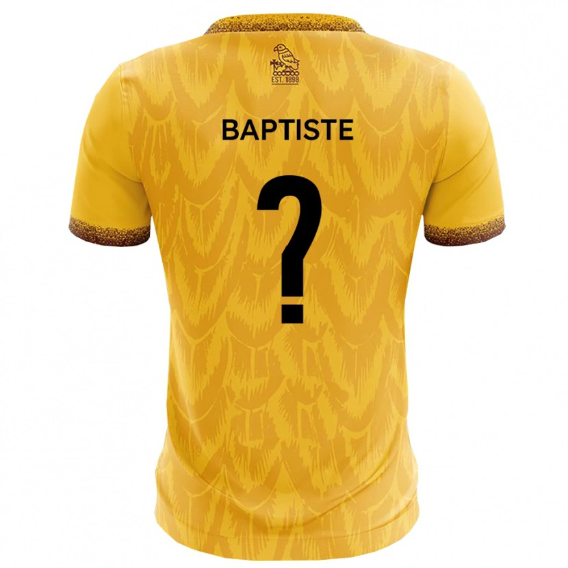 Danxen Uomo Maglia Hannah Baptiste #0 Giallo Marrone Kit Gara Home 2025/26 Maglietta