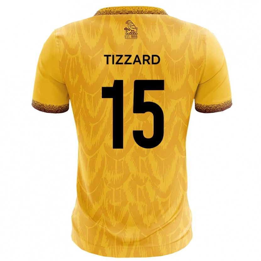 Danxen Uomo Maglia Will Tizzard #15 Giallo Marrone Kit Gara Home 2025/26 Maglietta