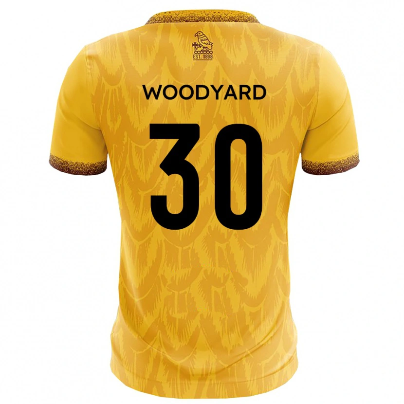 Danxen Uomo Maglia Alex Woodyard #30 Giallo Marrone Kit Gara Home 2025/26 Maglietta