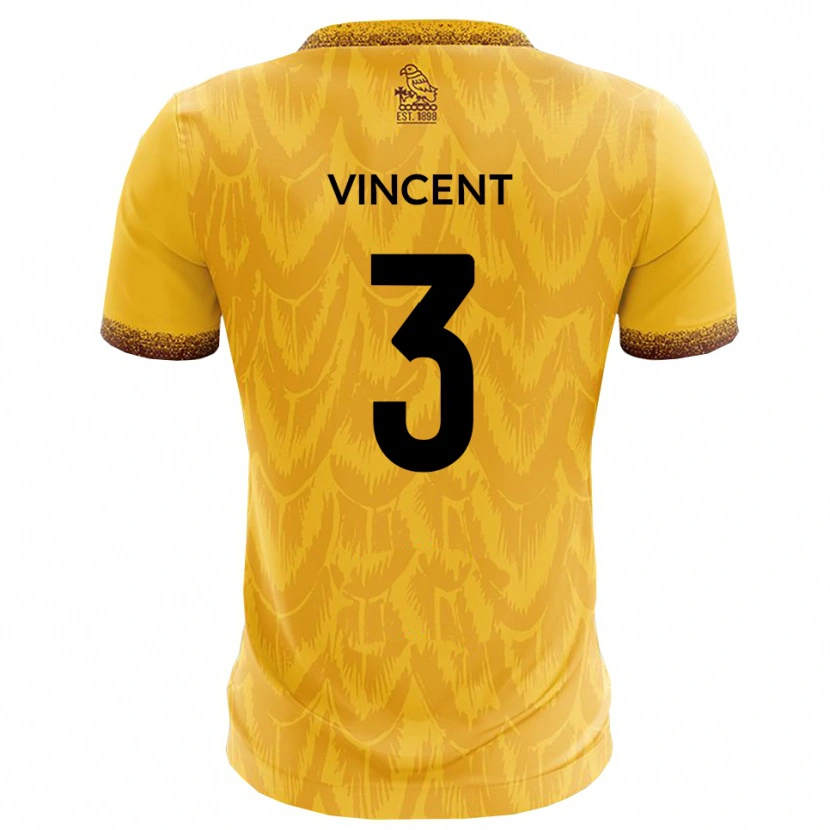 Danxen Uomo Maglia Liam Vincent #3 Giallo Marrone Kit Gara Home 2025/26 Maglietta