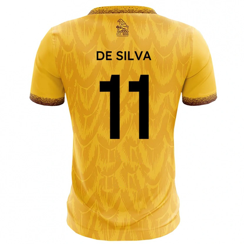 Danxen Uomo Maglia Dillon De Silva #11 Giallo Marrone Kit Gara Home 2025/26 Maglietta