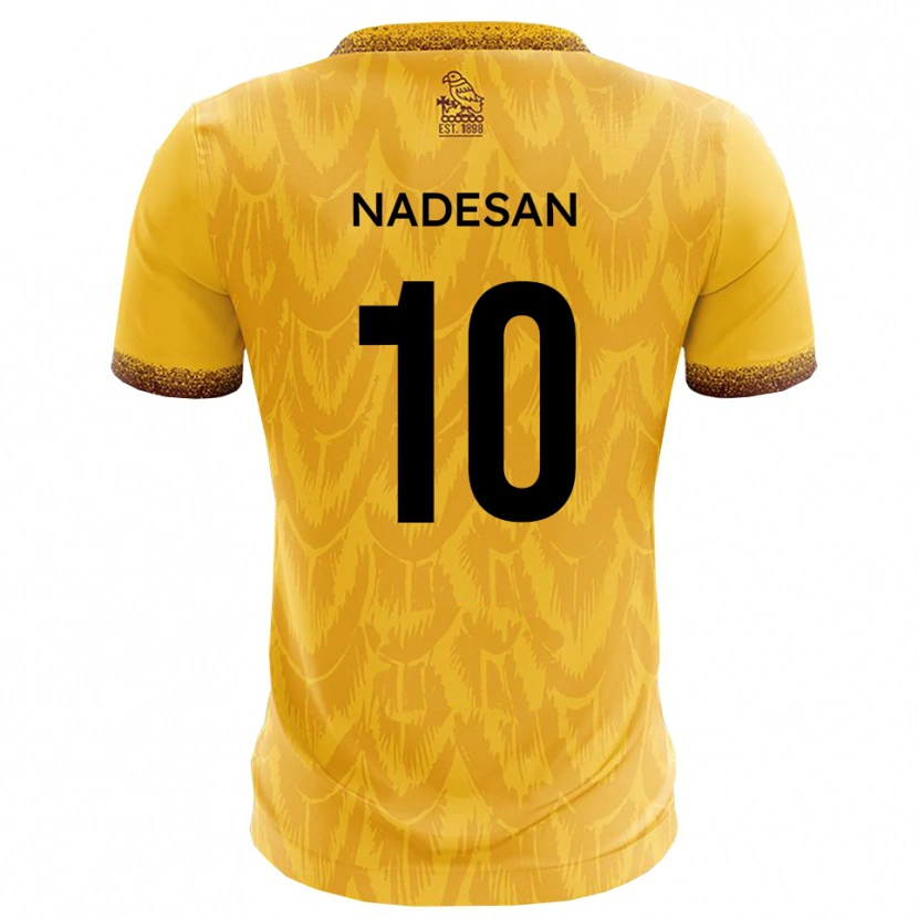 Danxen Uomo Maglia Ashley Nadesan #10 Giallo Marrone Kit Gara Home 2025/26 Maglietta