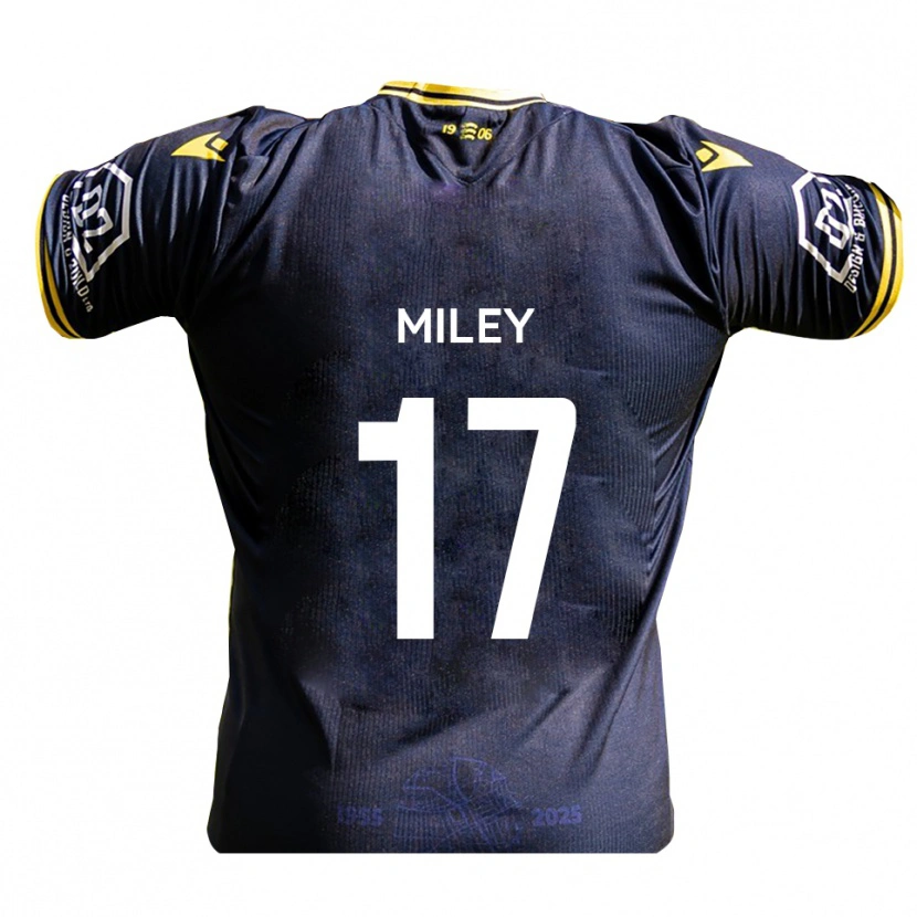 Danxen Uomo Maglia Cav Miley #17 Blu Marino Giallo Kit Gara Home 2025/26 Maglietta
