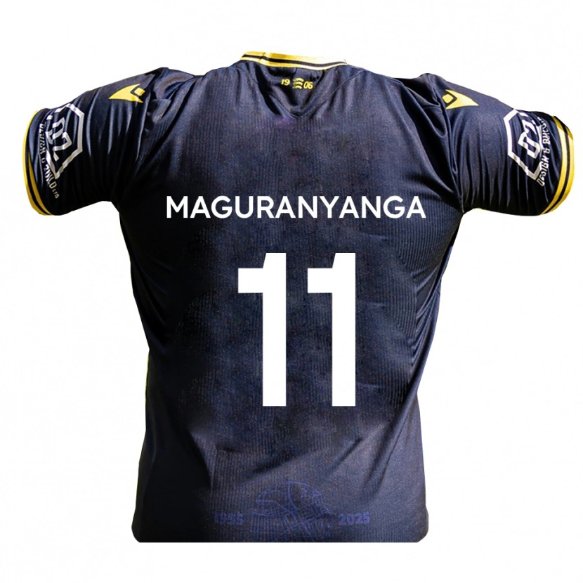 Danxen Uomo Maglia Sisanda Maguranyanga #11 Blu Marino Giallo Kit Gara Home 2025/26 Maglietta