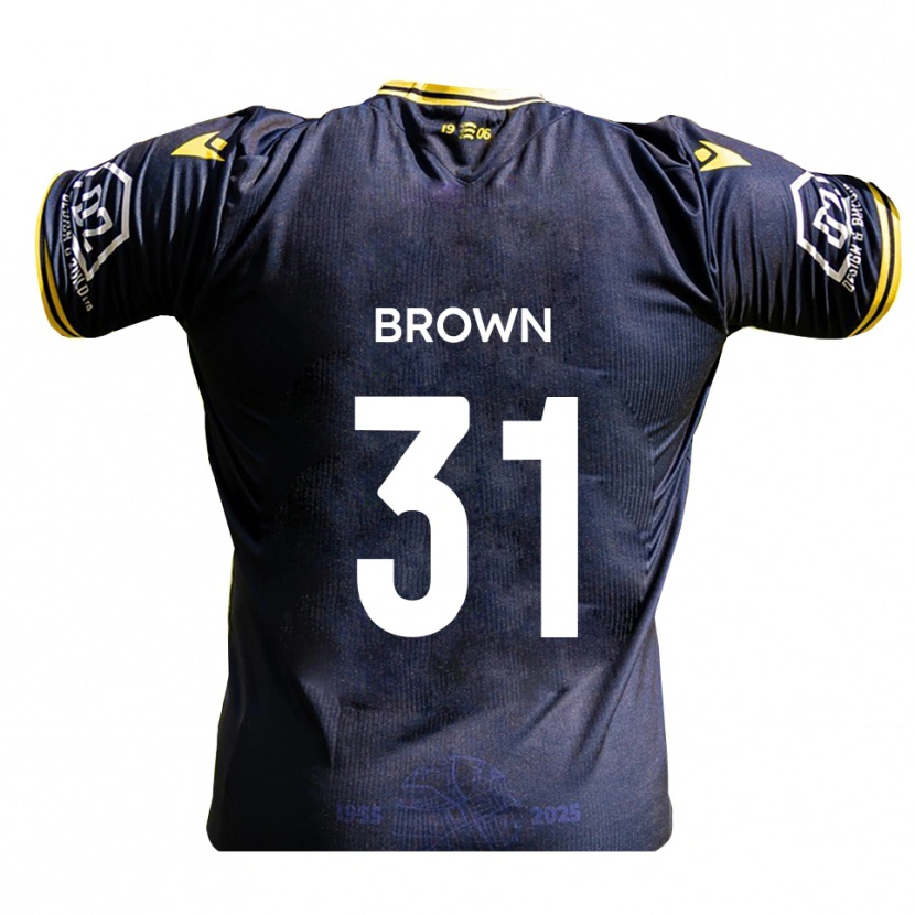 Danxen Uomo Maglia Charlie Brown #31 Blu Marino Giallo Kit Gara Home 2025/26 Maglietta