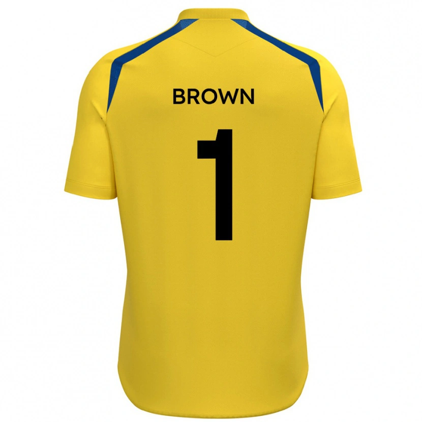 Danxen Uomo Maglia Rory Brown #1 Giallo Blu Kit Gara Home 2025/26 Maglietta