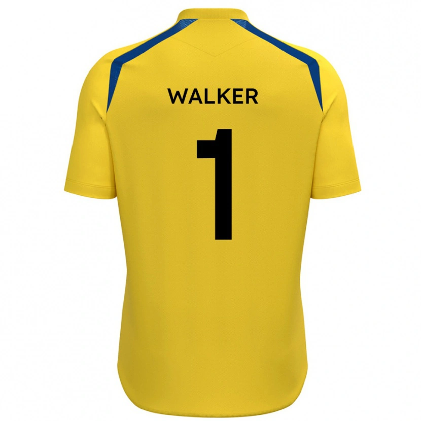 Danxen Uomo Maglia Laurie Walker #1 Giallo Blu Kit Gara Home 2025/26 Maglietta