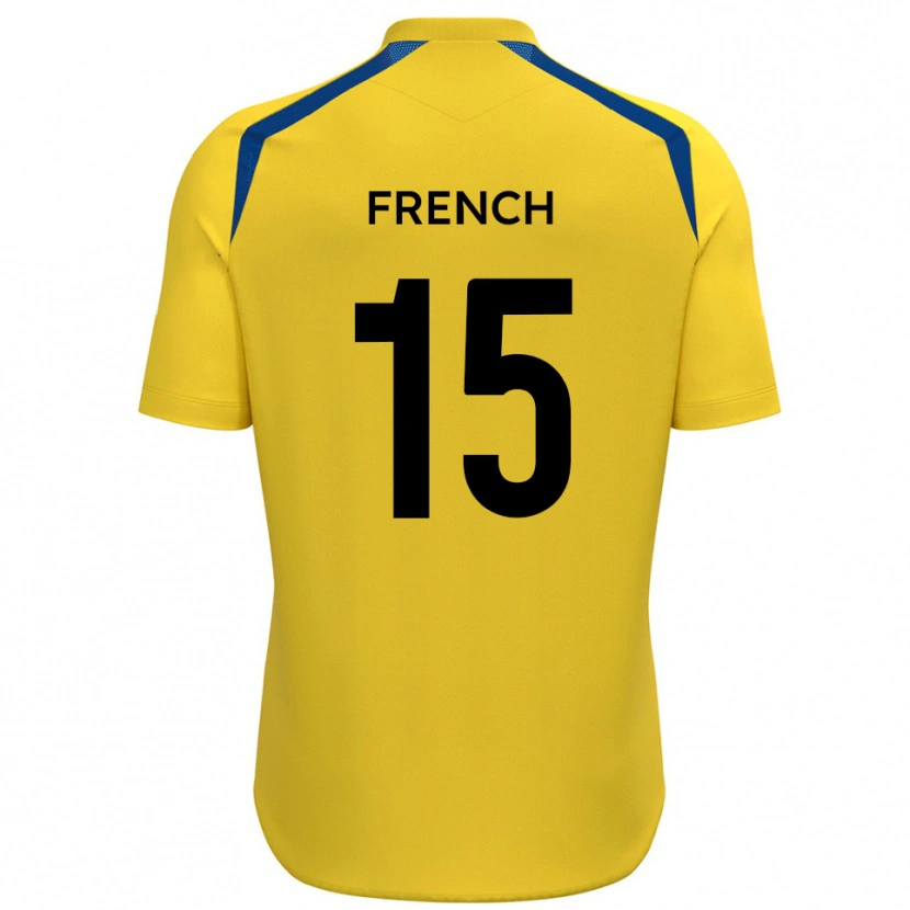 Danxen Uomo Maglia Tyler French #15 Giallo Blu Kit Gara Home 2025/26 Maglietta