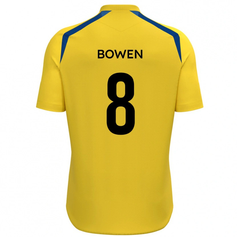 Danxen Uomo Maglia Sam Bowen #8 Giallo Blu Kit Gara Home 2025/26 Maglietta