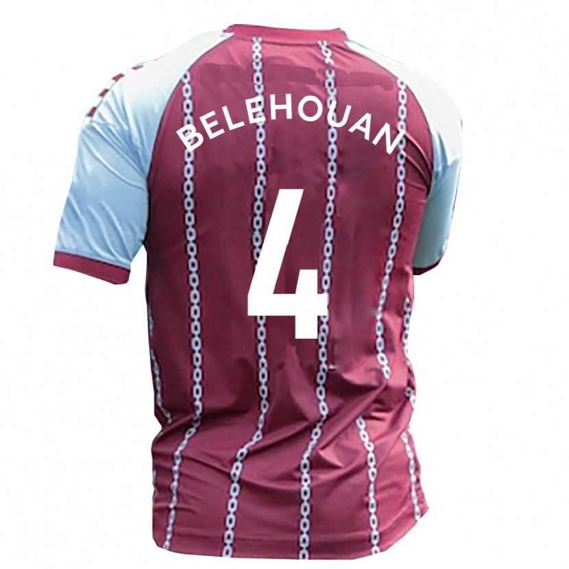 Danxen Uomo Maglia Jean Belehouan #4 Azzurro Cielo Rosso Ruggine Kit Gara Home 2025/26 Maglietta