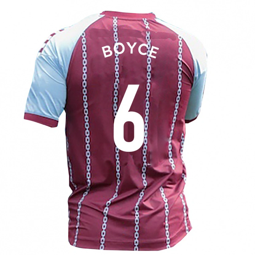 Danxen Uomo Maglia Andrew Boyce #6 Azzurro Cielo Rosso Ruggine Kit Gara Home 2025/26 Maglietta