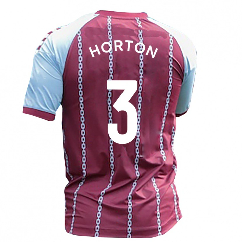 Danxen Uomo Maglia Branden Horton #3 Azzurro Cielo Rosso Ruggine Kit Gara Home 2025/26 Maglietta