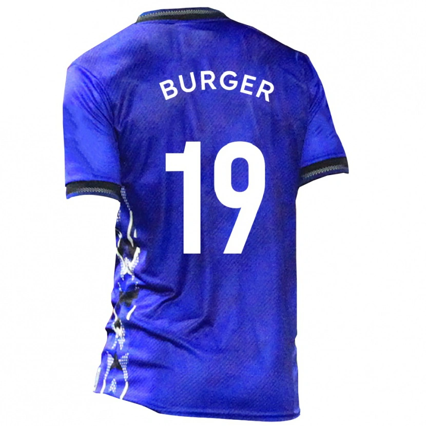 Danxen Uomo Maglia Jake Burger #19 Blu Bianco Kit Gara Home 2025/26 Maglietta