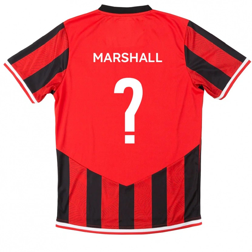 Danxen Uomo Maglia Daisy Marshall #0 Rosso Nero Kit Gara Home 2025/26 Maglietta